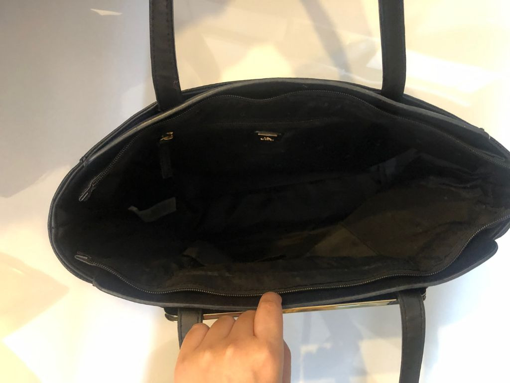 Black Tote Bag with Gold Hardware image indicator(2)