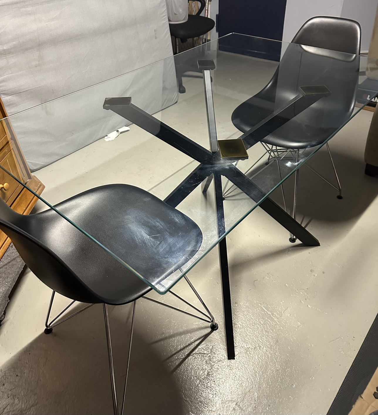 Glass Dining Table and Two Chairs - photo 2