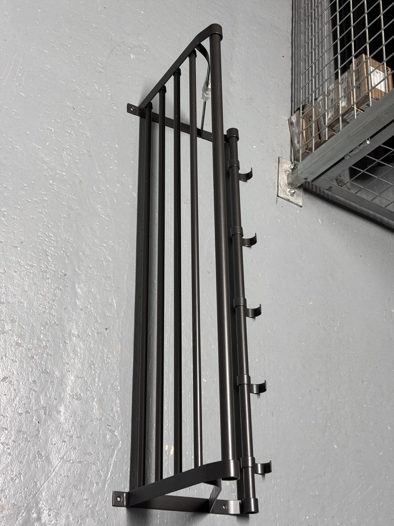 Black Wall Mounted Coat hanger and Shelf (Ikea) - photo 2