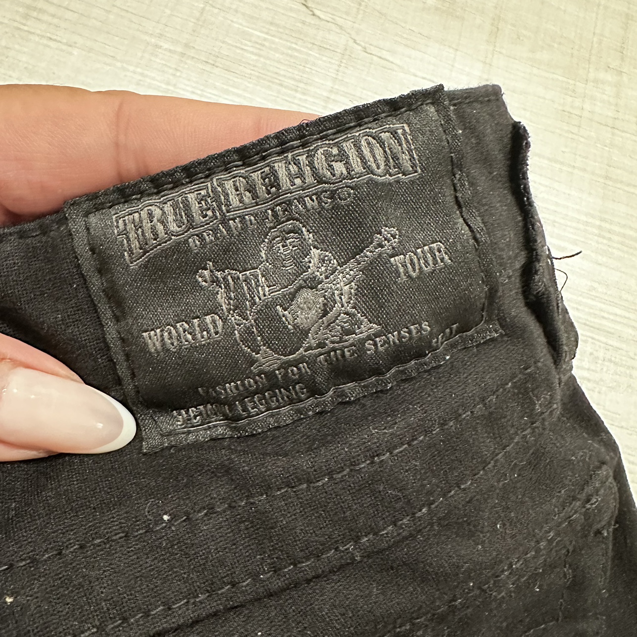 True Religion black skinny pants image indicator(7)