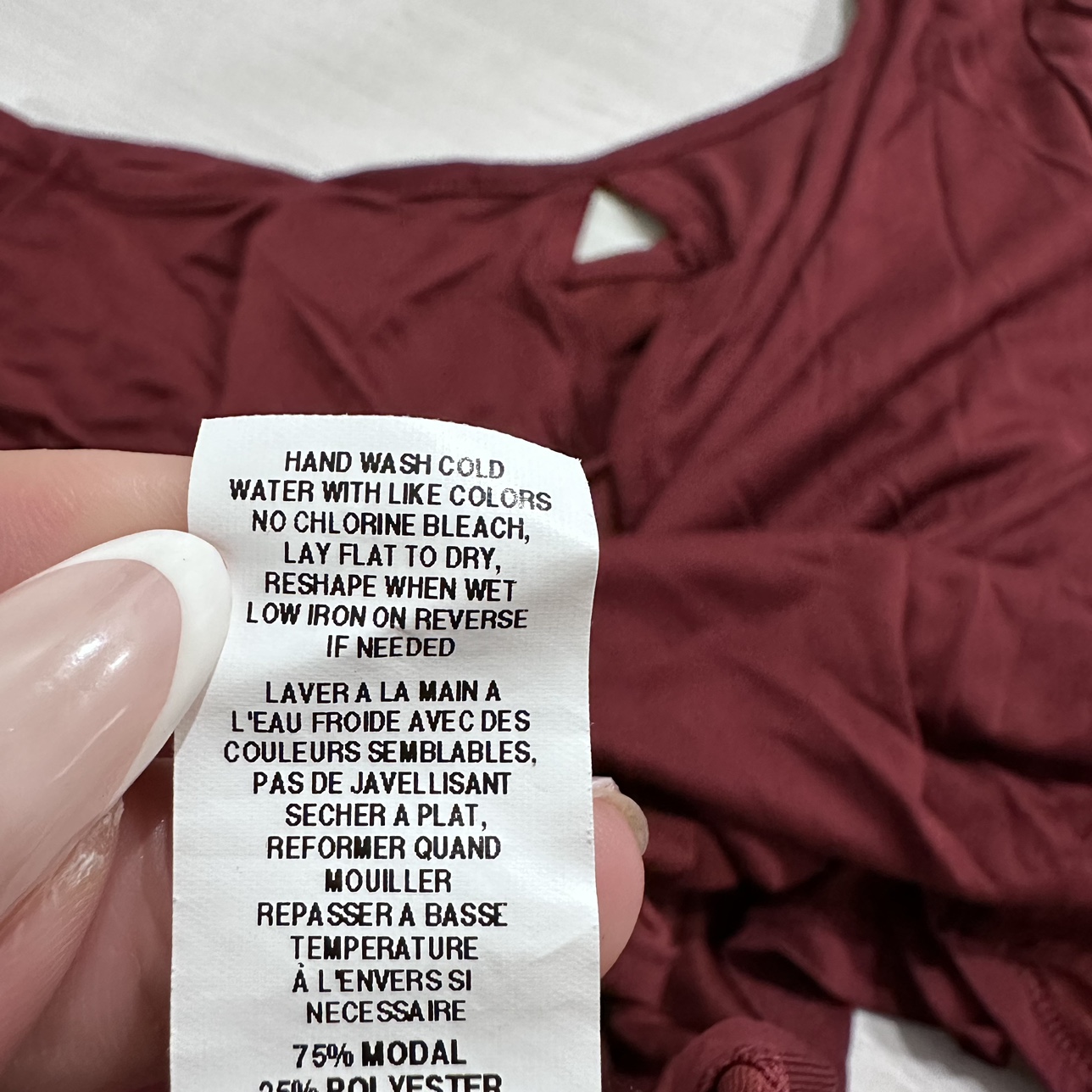 Antistar Burgundy V-Neck T-Shirt image indicator(4)