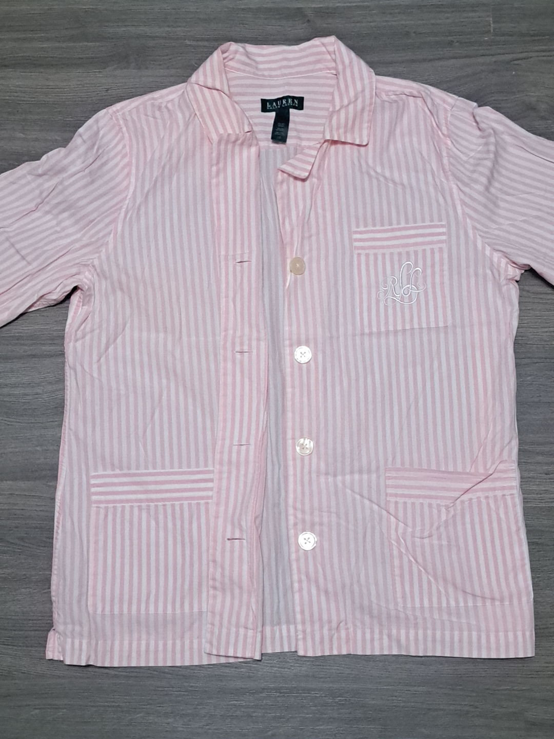 Lauren Ralph Lauren Pink Striped Button-Up Shirt Women's L/G - photo 2