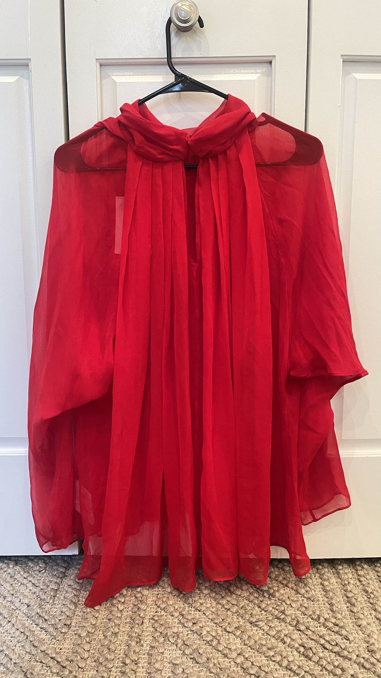 COS Red Silk Blouse - photo 3