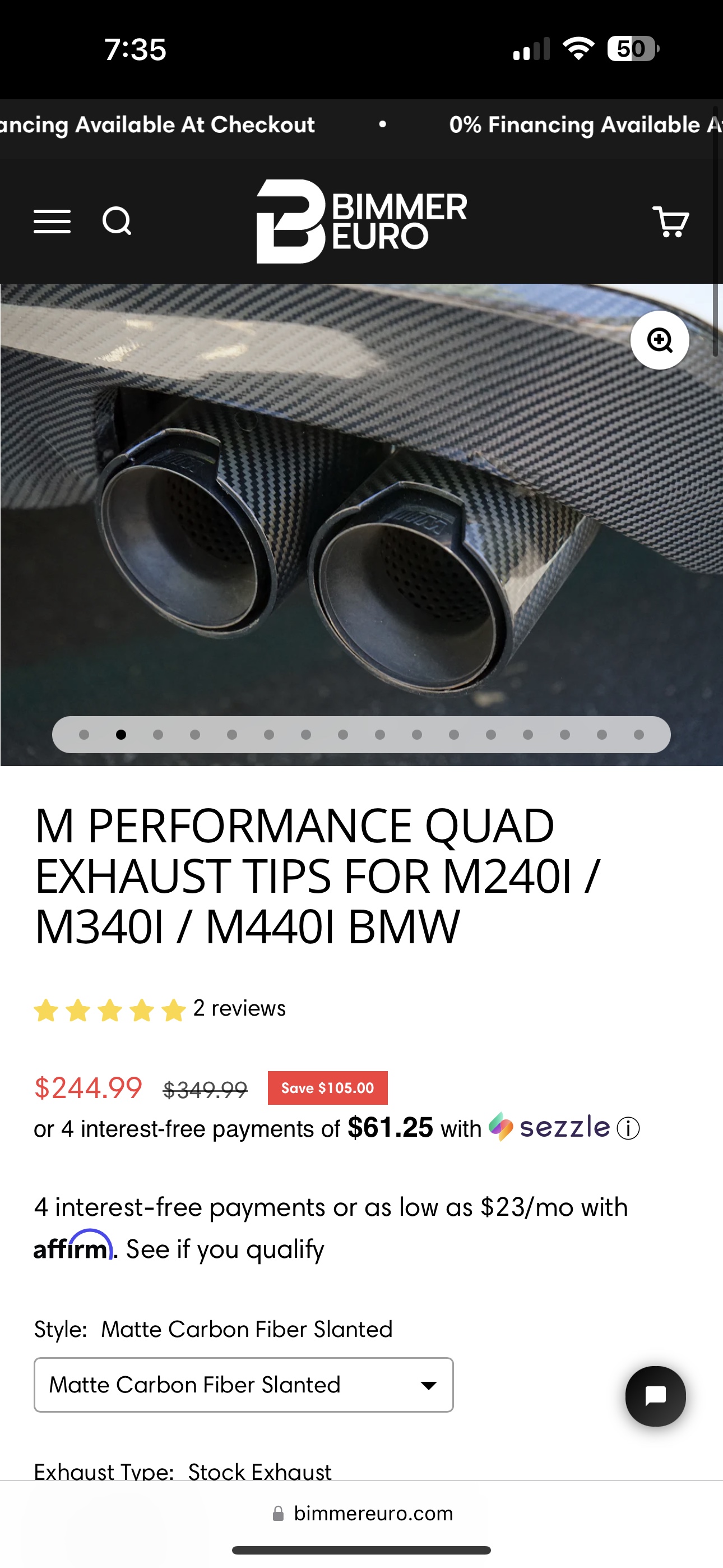 Bmw Carbon Fiber Quad Exhaust Tips - photo 5