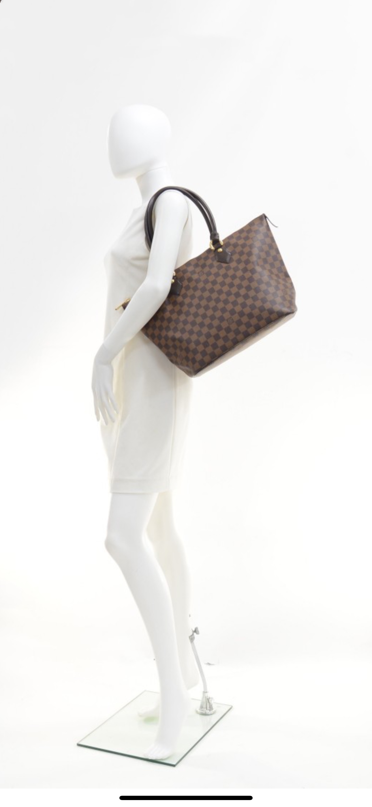 Louis Vuitton Damier Ebene Saleya MM Tote Bag image indicator(9)