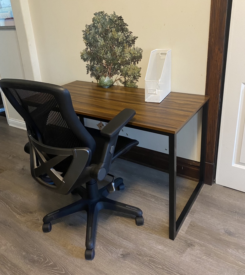 Desk and breathable mesh chair, by 5300S Ashland in Chicago