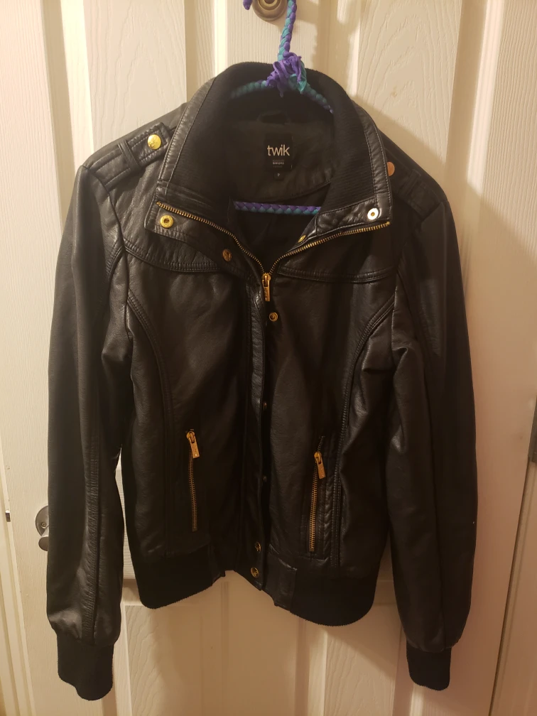 Twik Black Leather Jacket