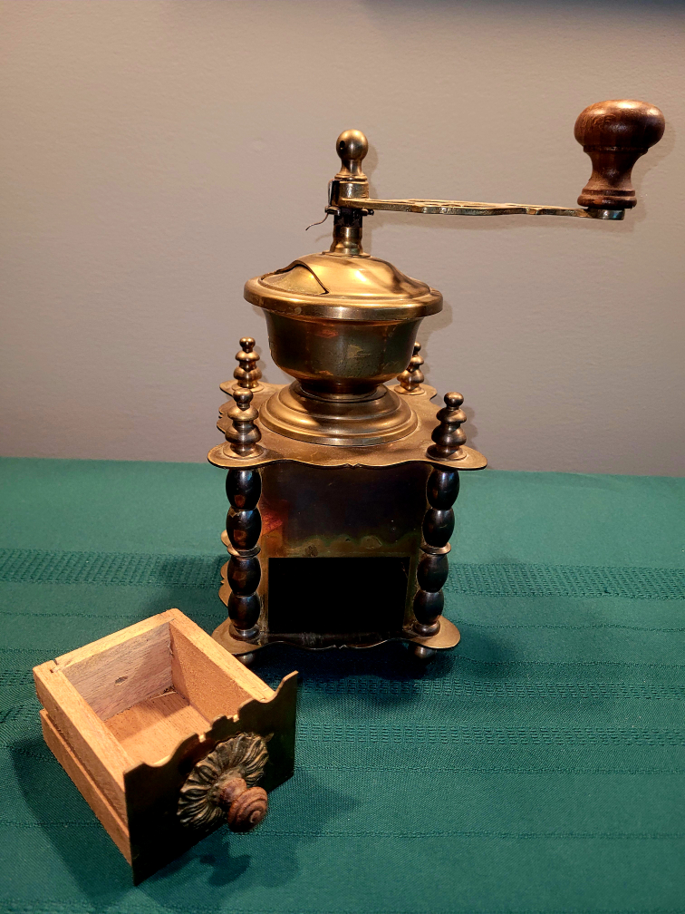 Vintage Brass Coffee Grinder - photo 2