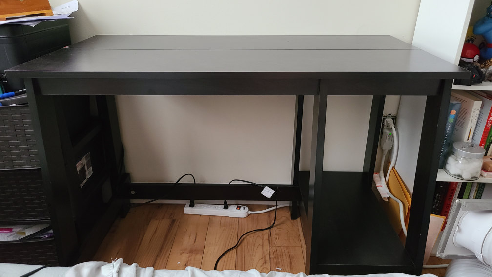 Black Desk with Shelf