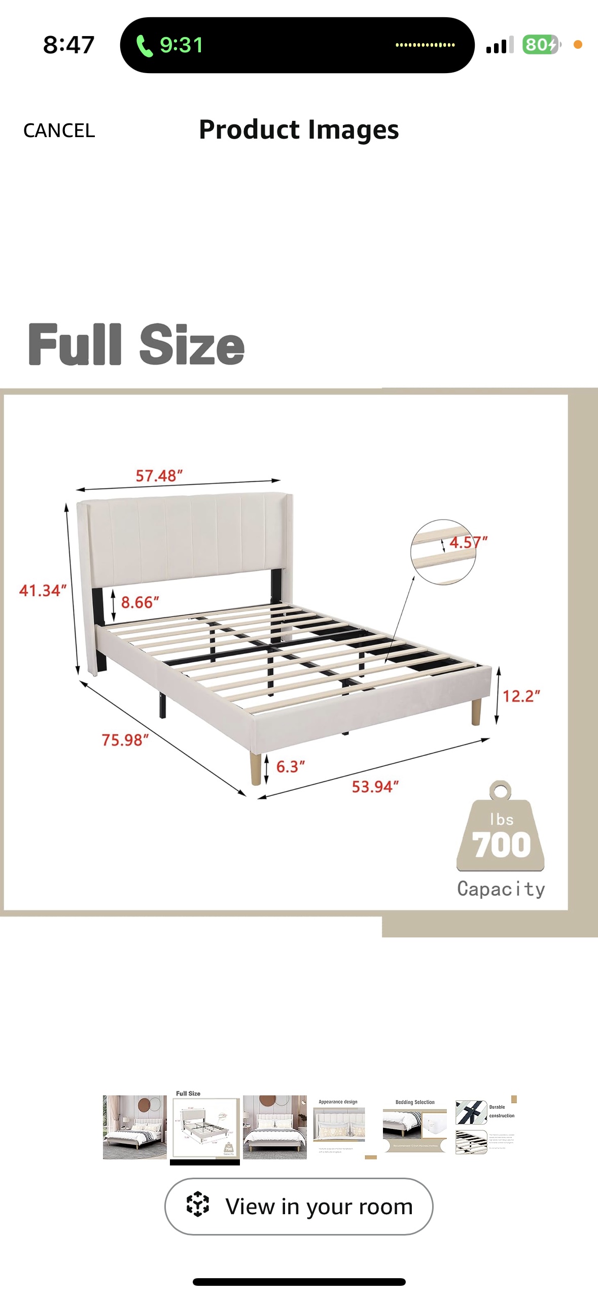 Moving sale-Full Size Bed Frame+mattress+sheets - photo 2