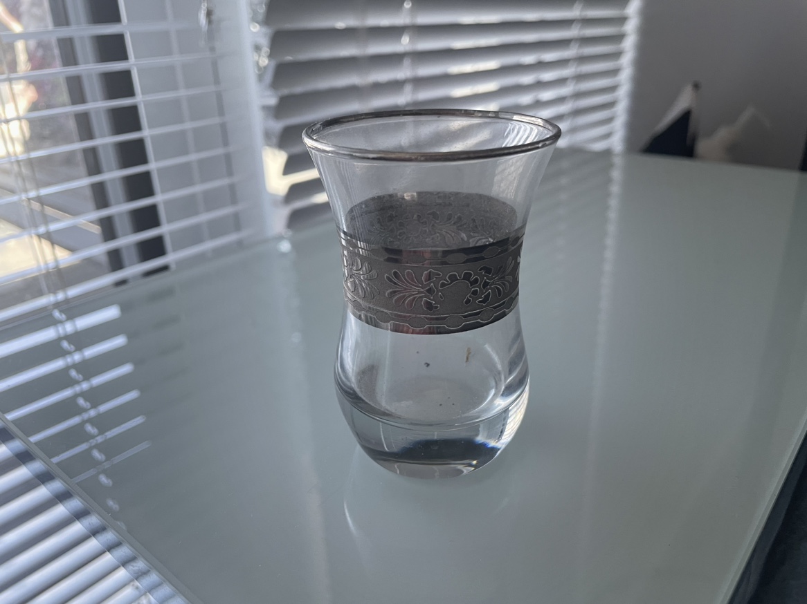 Silver Rimmed Glass from Turkey #freecycle thumbnail