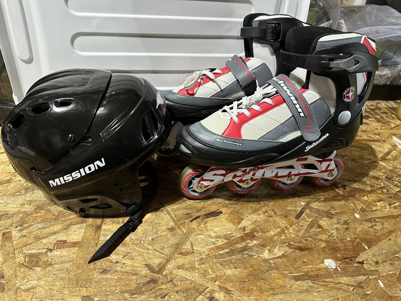 Schwinn Inline Skates and Mission Helmet