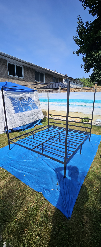king size frame with canopy Metal and Bolt - photo 2
