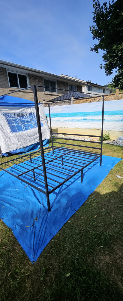 king size frame with canopy Metal and Bolt - photo 5