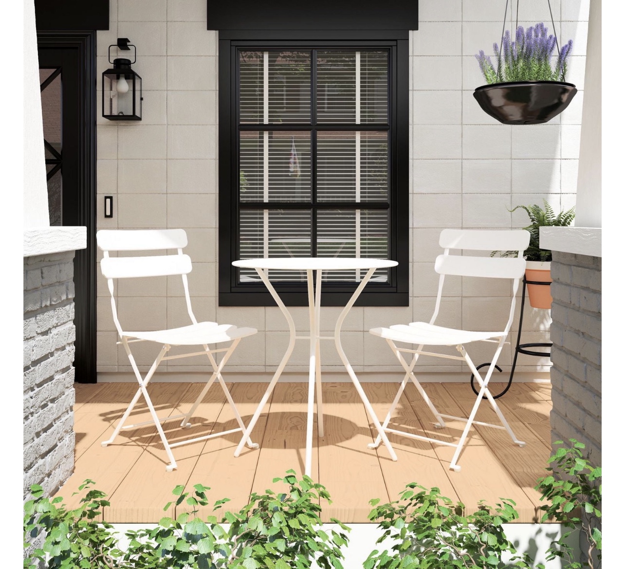 COSCO Outdoor Living, 3 Piece Bistro Set, White - photo 4