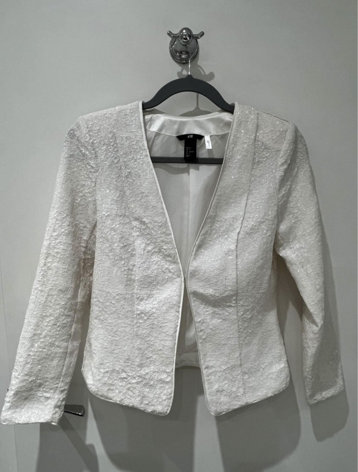 H&M Sequined Jacket White