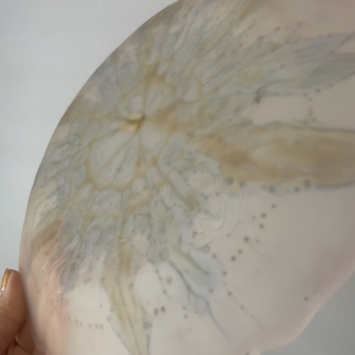 Vintage Hand Painted Al-Rama Glass Plate image indicator(4)