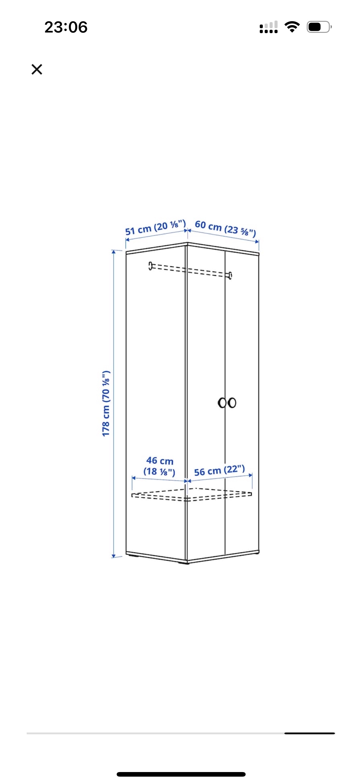 IKEA white wardrobe. Including storage organiser inside - photo 2