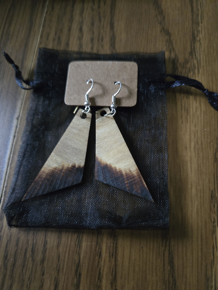 Wooden Dangle Earrings Handcrafted image indicator(7)