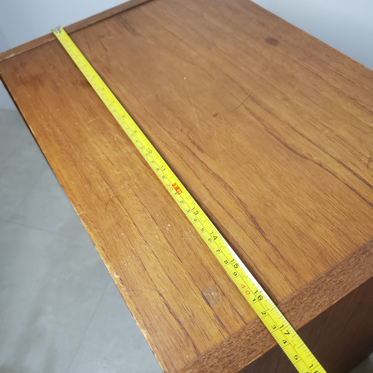 Danish Modern 1 drawer Teak / bedside shelf table - photo 3