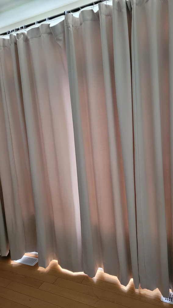 Room darkening curtains
