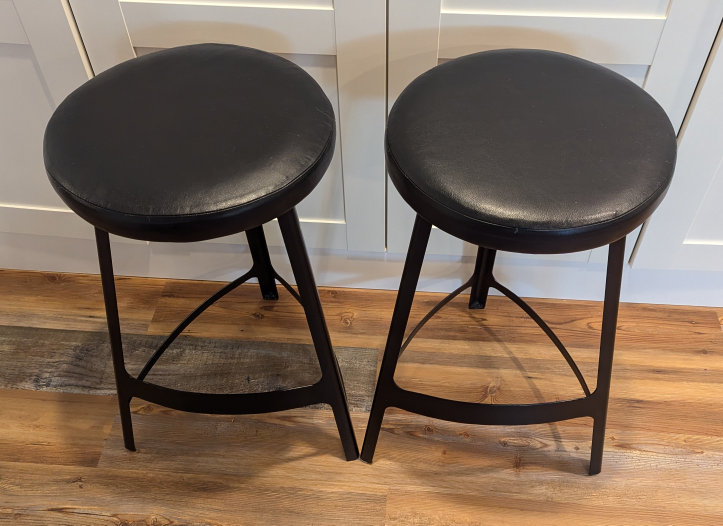 2 x Leather EQ3 Counter Stools image indicator(2)