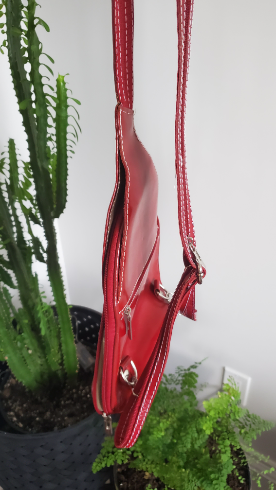 Vera Pelle Style Red Leather Backpack image indicator(2)