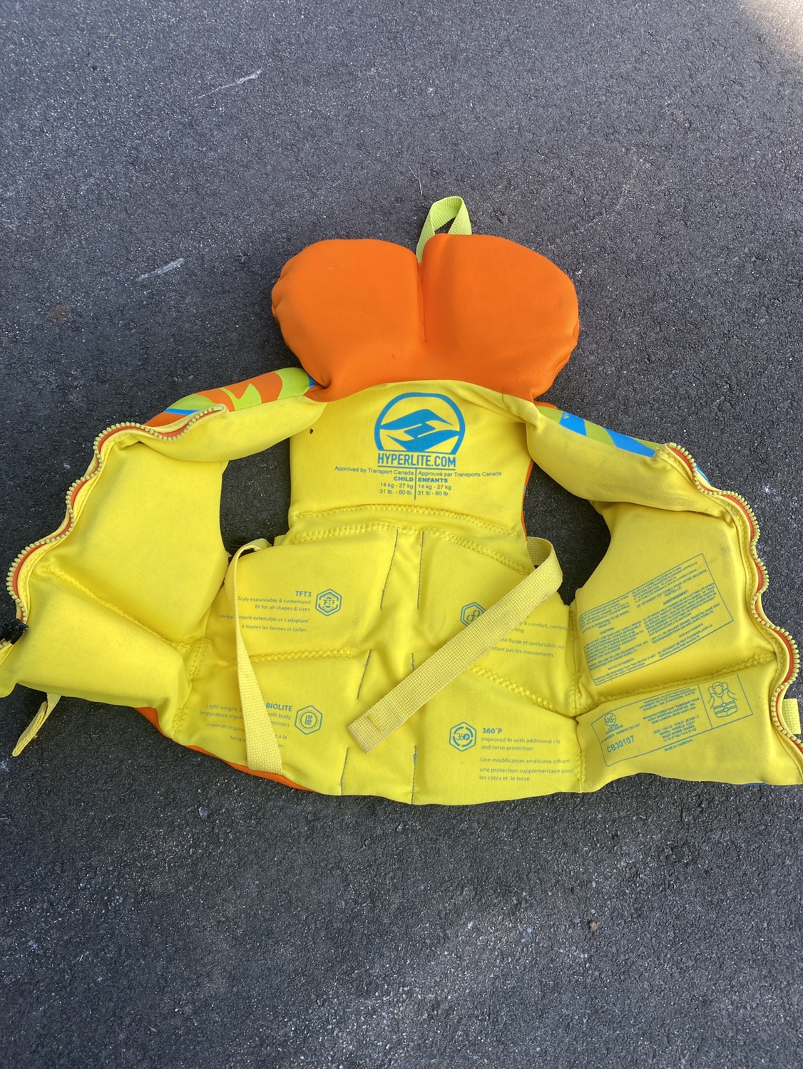 Kids Hyperlight life jacket
