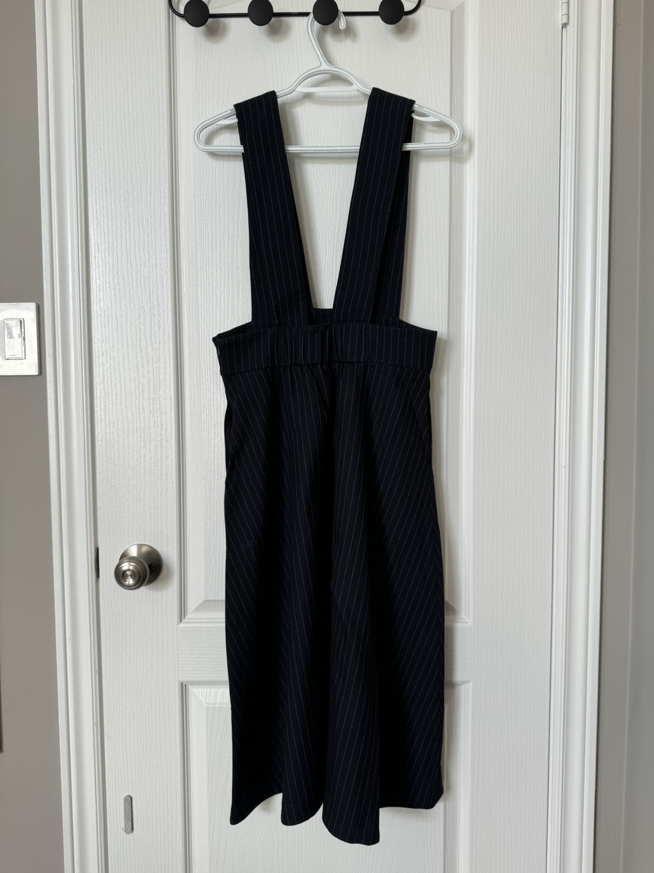Zara Black and White Striped Overall Dress image indicator(3)