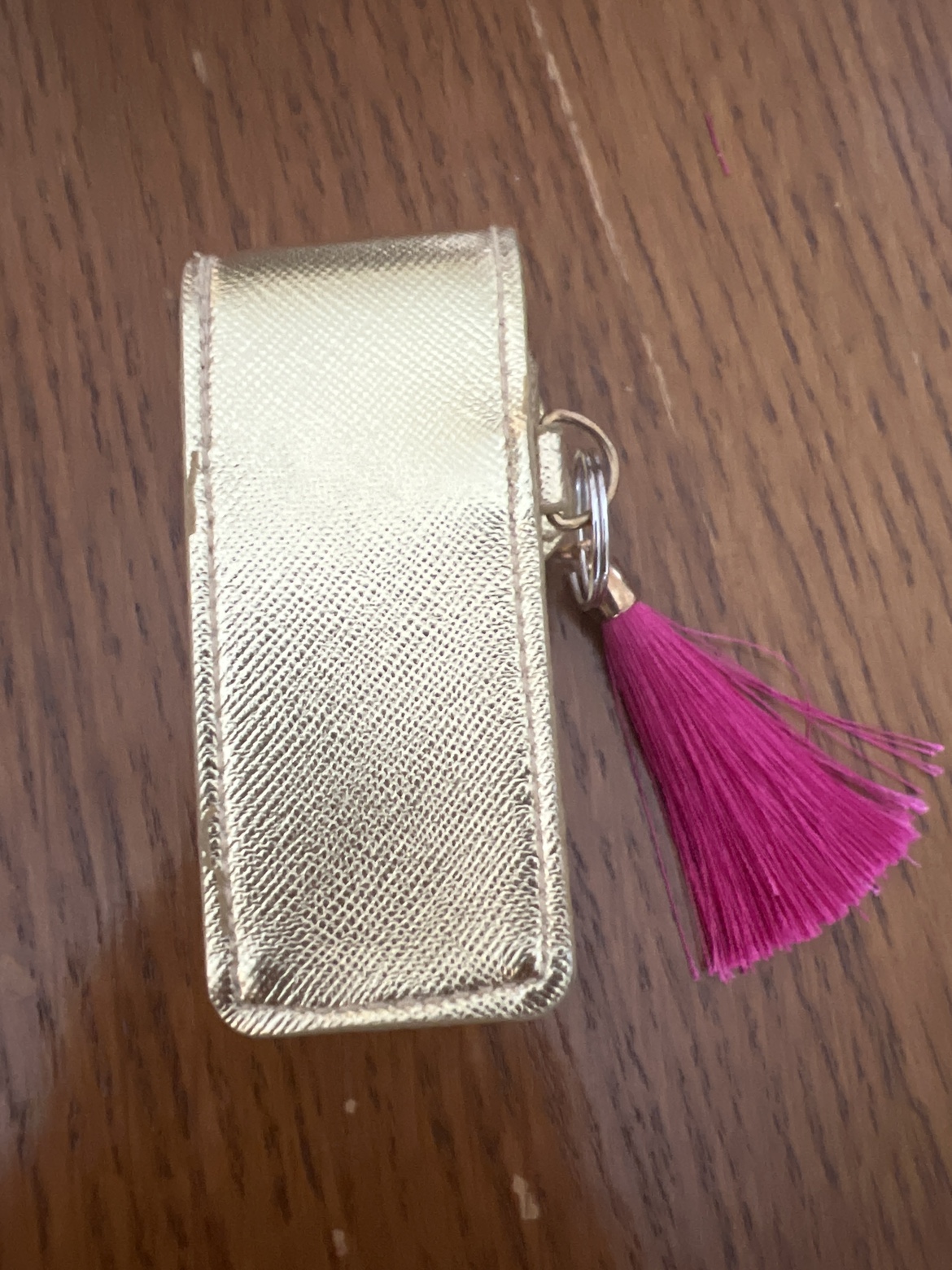 Gold Lipstick holder keychain - photo 2