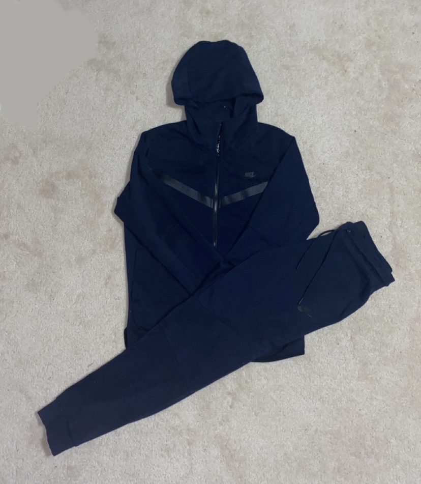 Nike Tech Tracksuit (Navy Blue/Black)