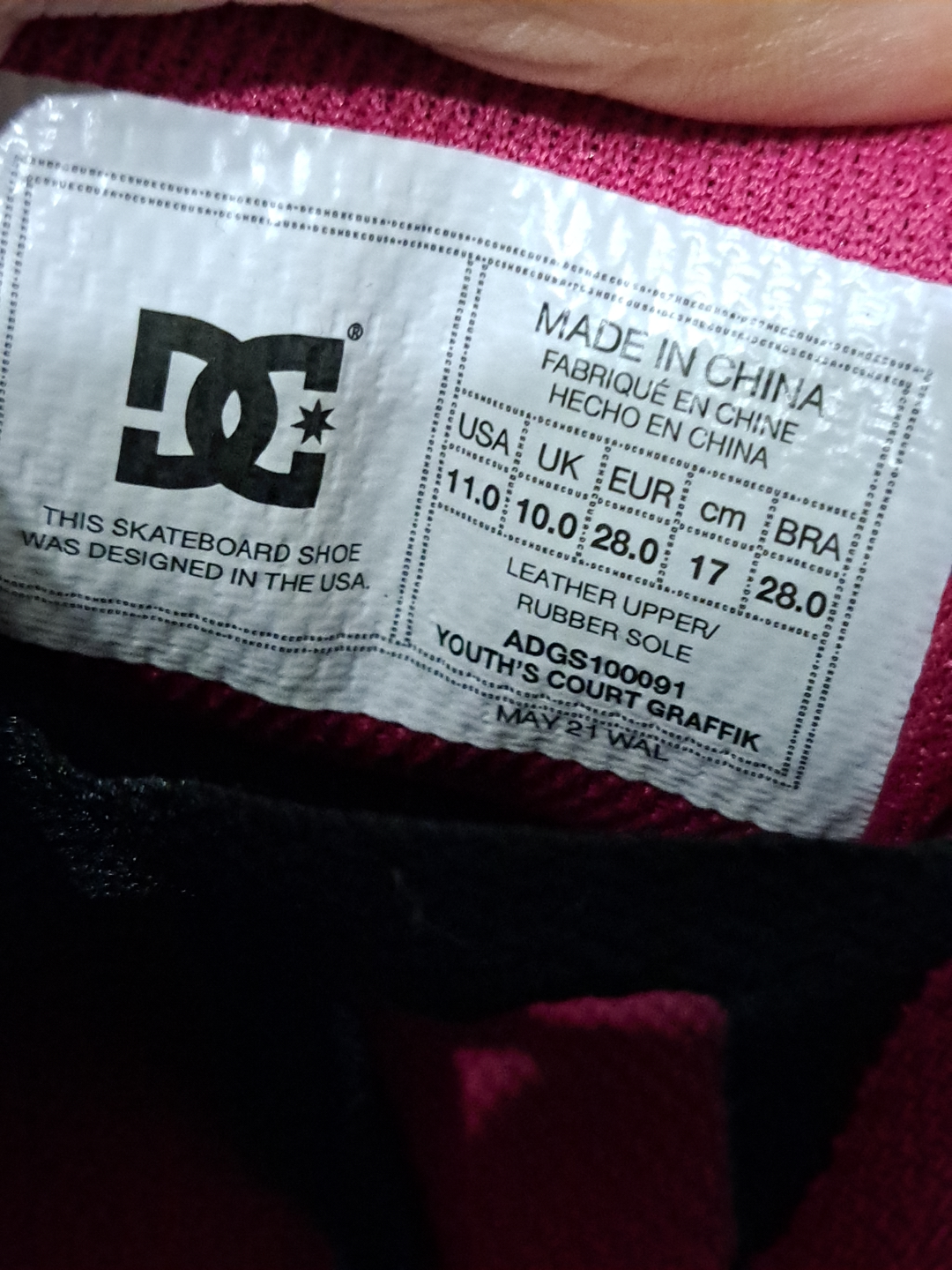 DC Shoes - Girl's Black & Pink DC Sneakers Sz11 Toddler image indicator(7)