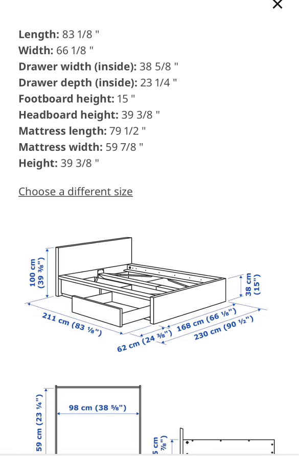 MUST GO BY SATURDAY- IKEA MALM Queen Bed Frame - photo 3