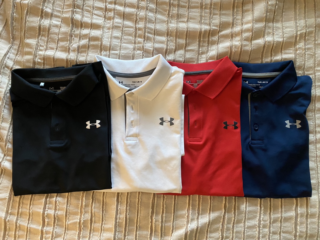 Under Armour HeatGear Polo Shirts (Size Large)