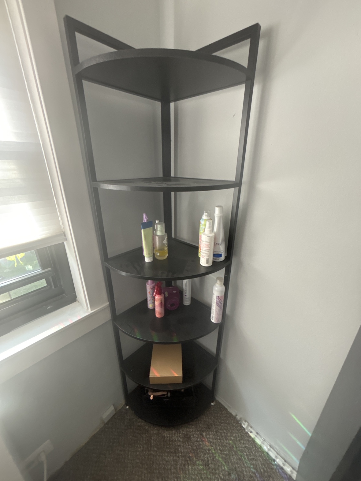 Black 6 Tier Corner Shelf - photo 2