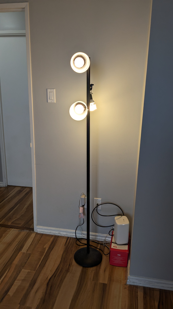 Black Floor Lamp with Three Lights - photo 2