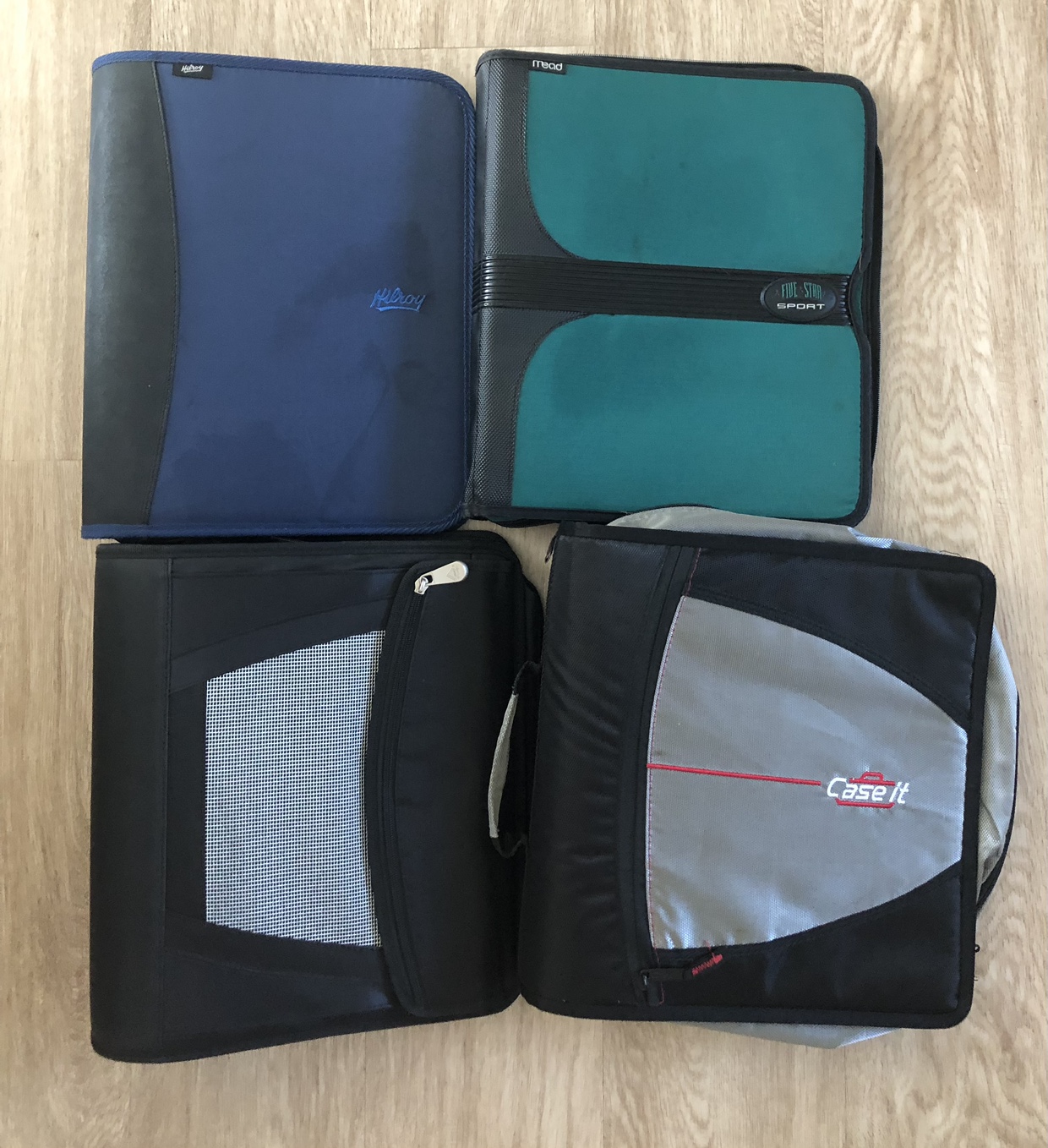 Four large binders