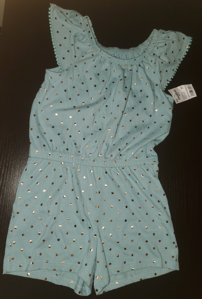 Brand New Kid-Girl Polka Dot Romper thumbnail
