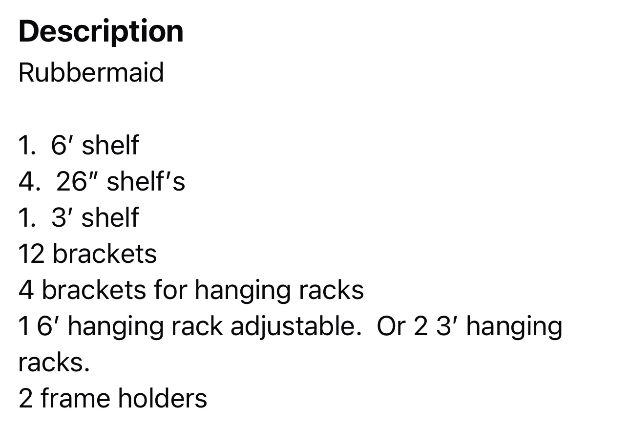 Rubbermaid Closet Shelving System - photo 2