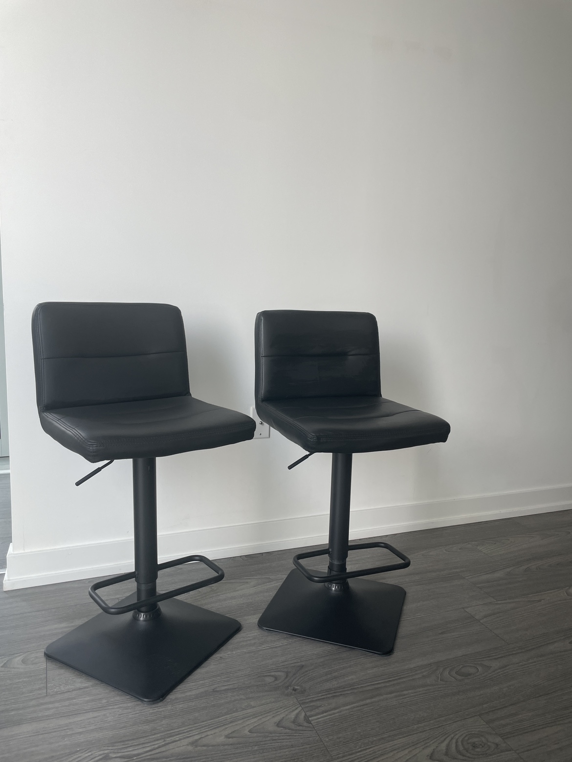 Black bar stools