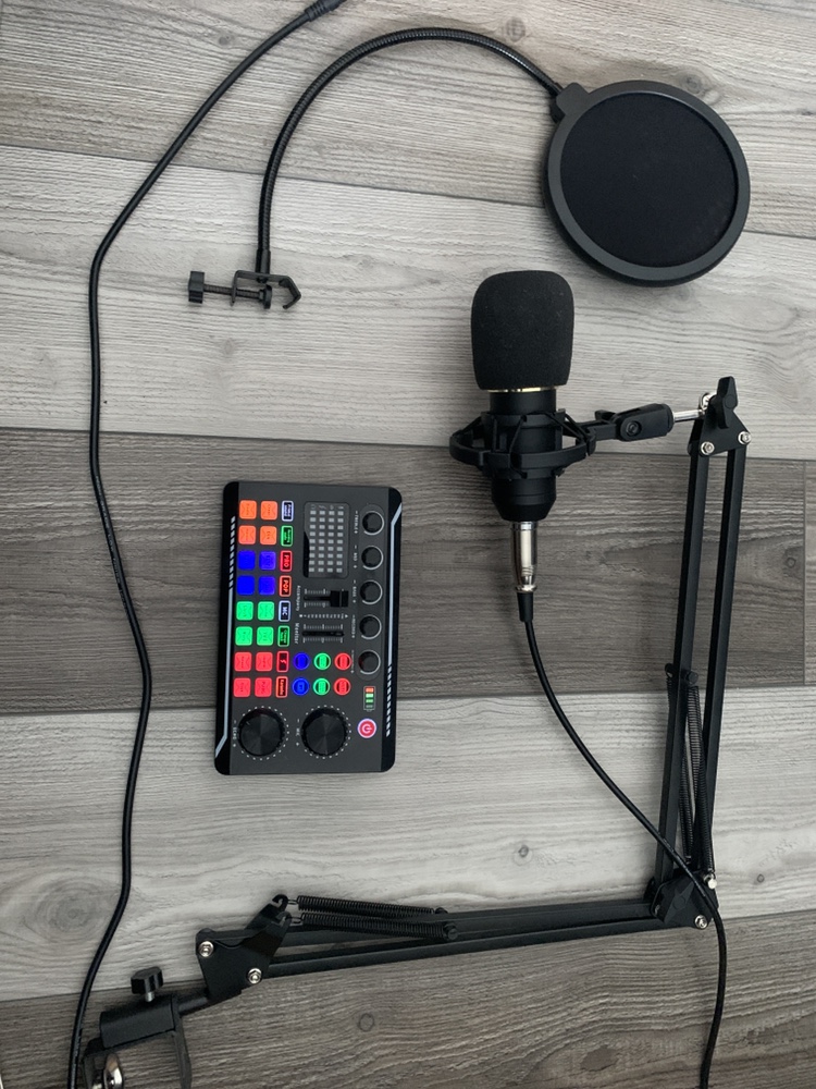 Microphone and Audio Mixer Set
