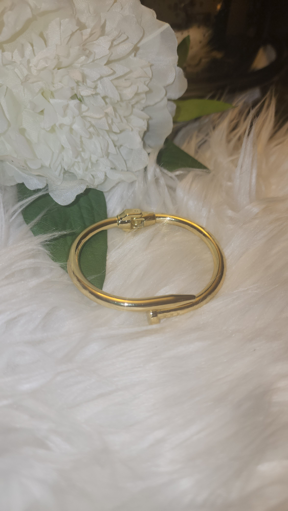 Gold Nail Bracelet