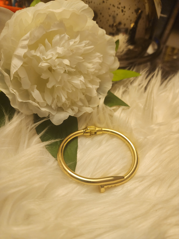Gold Nail Bracelet - photo 3