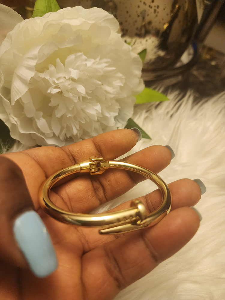 Gold Nail Bracelet - photo 5