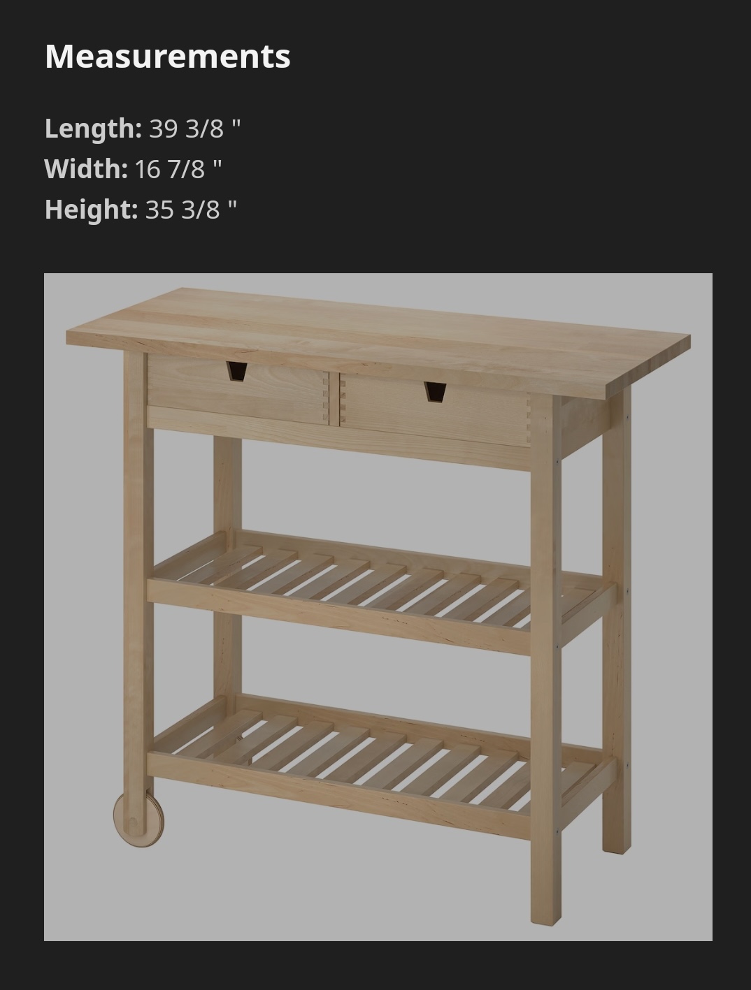 Wood kitchen cart - photo 3