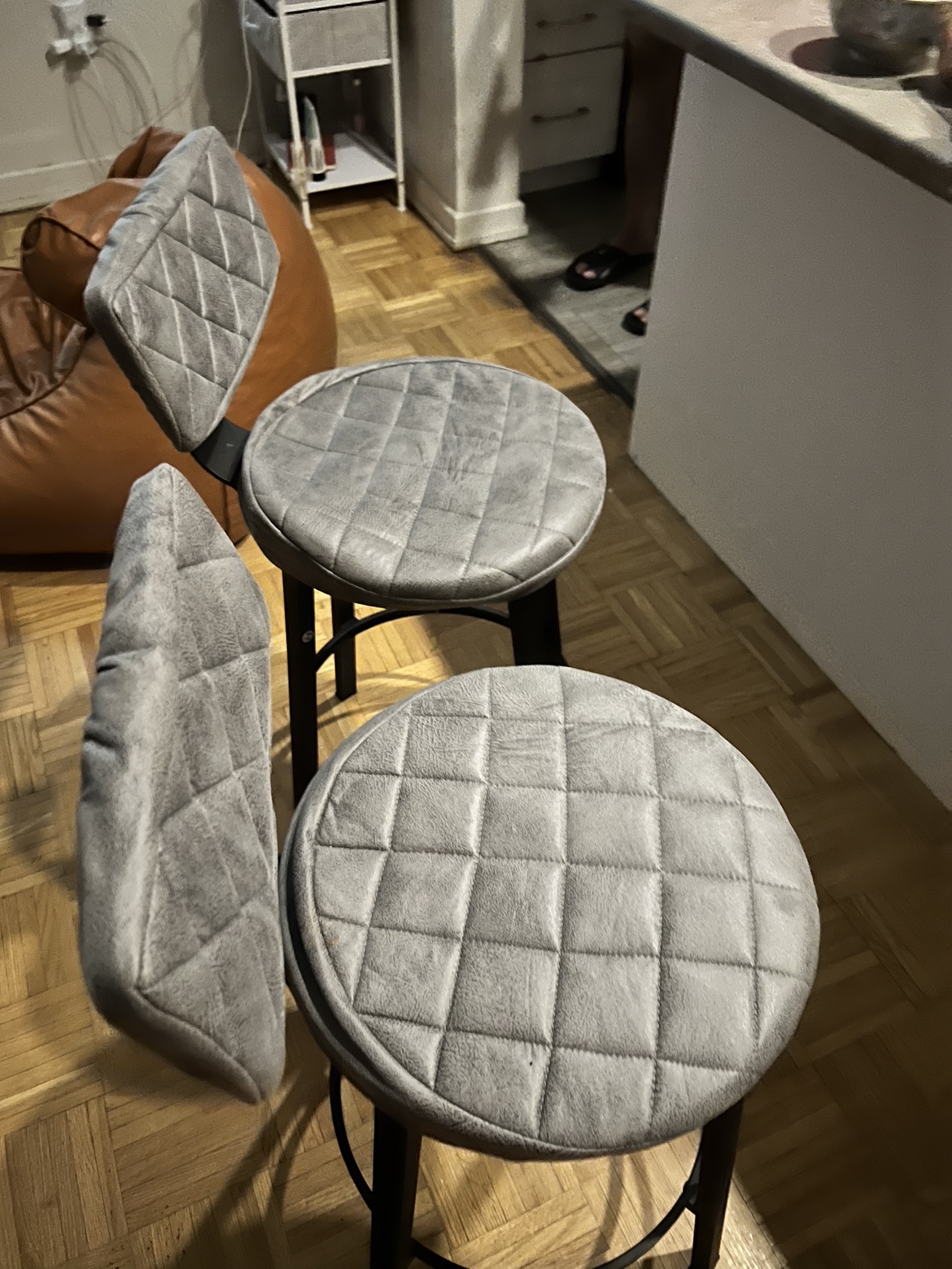 Rustic wooden bar stools (Set of 2) - photo 3