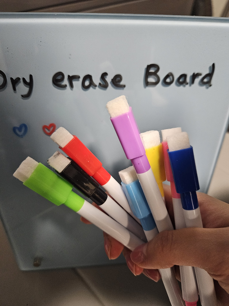 Glass Dry Erase Board with Stand + 8 board markers - photo 3