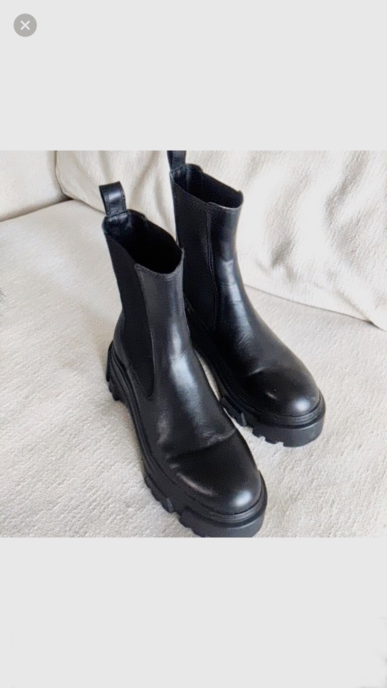 Zara Track Sole Genuine Leather Platform Ankle Boots image indicator(2)