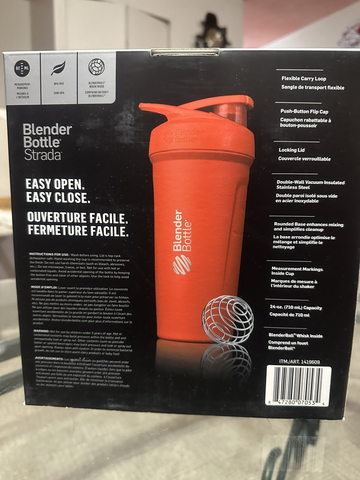 Blender Bottle Strada Push-Button Insulated Shaker Cups (2-Pack) image indicator(2)