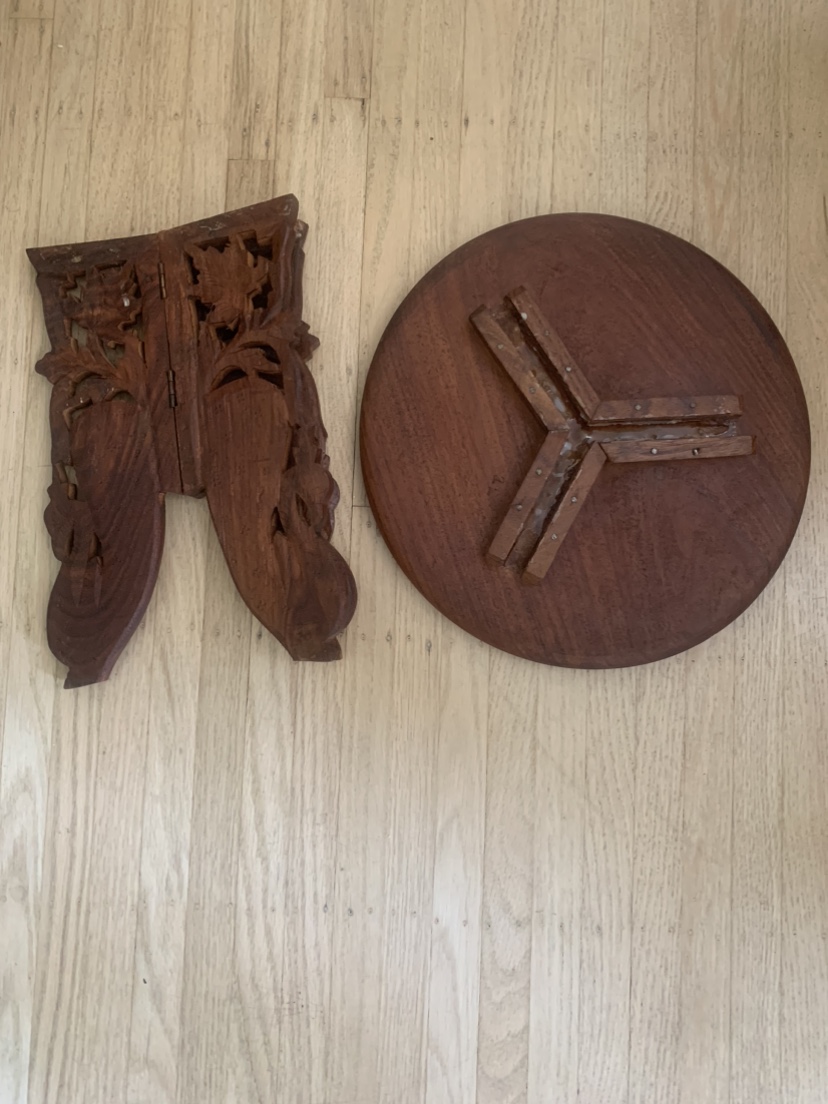 Intricately Carved Wooden Plant Stand - photo 5